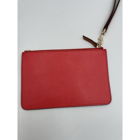 Dooney & Bourke Saffiano Serena Large Slim Wristlet Magenta/Red Small Purse - Picture 4 of 6